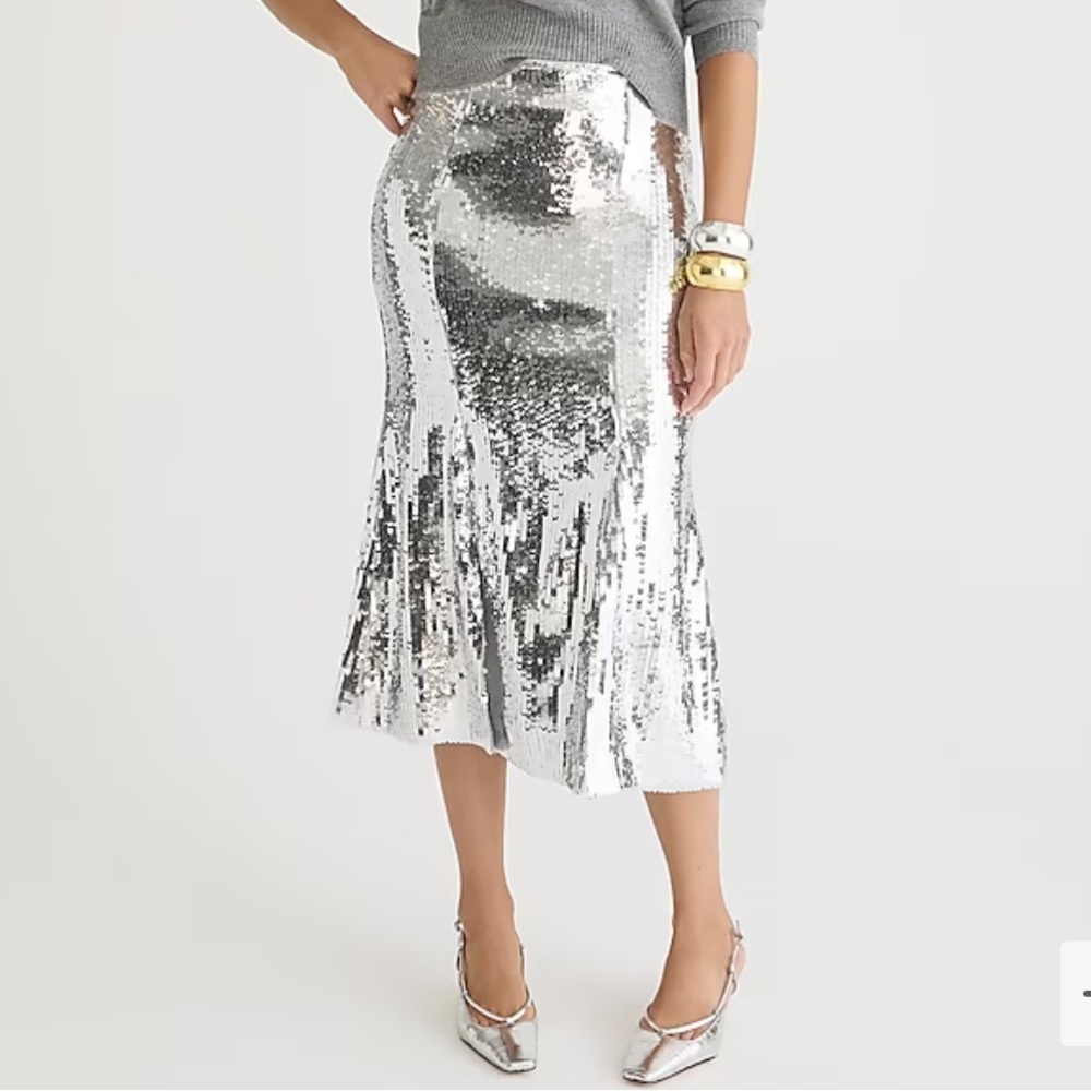J. Crew Collection Sequin Slip Skirt